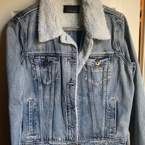 Jean Jacket with Faux Shearling